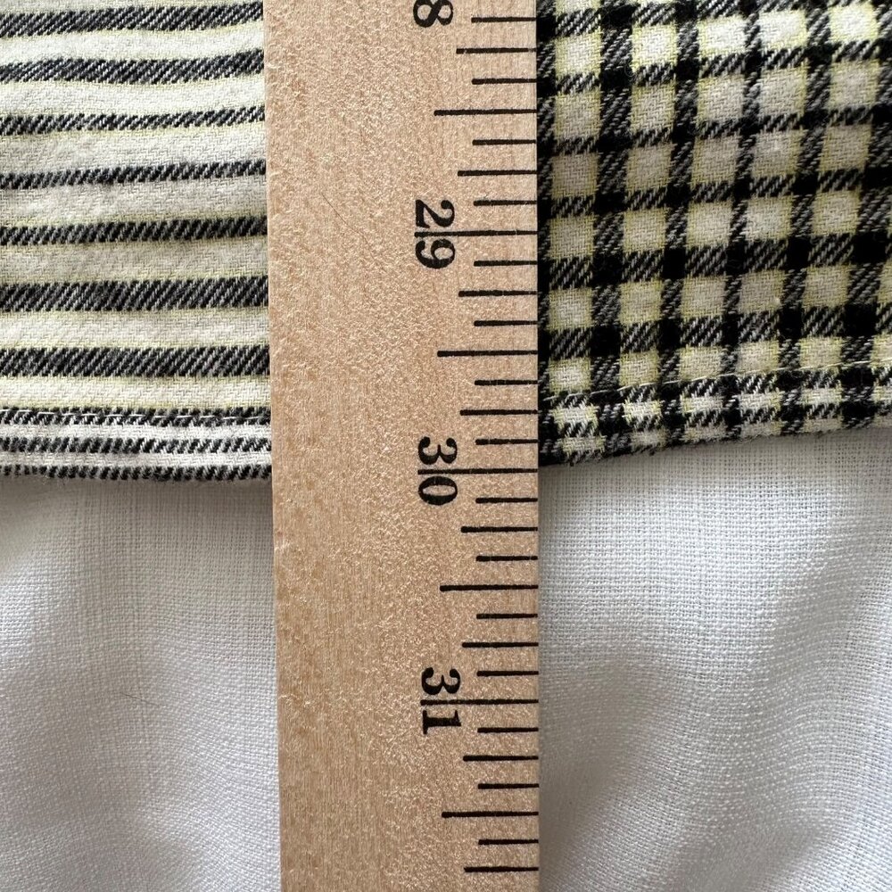 No Boundaries Oversized Men's Large Black Cream Plaid Hooded Flannel Shacket NWT - Picture 8 of 10
